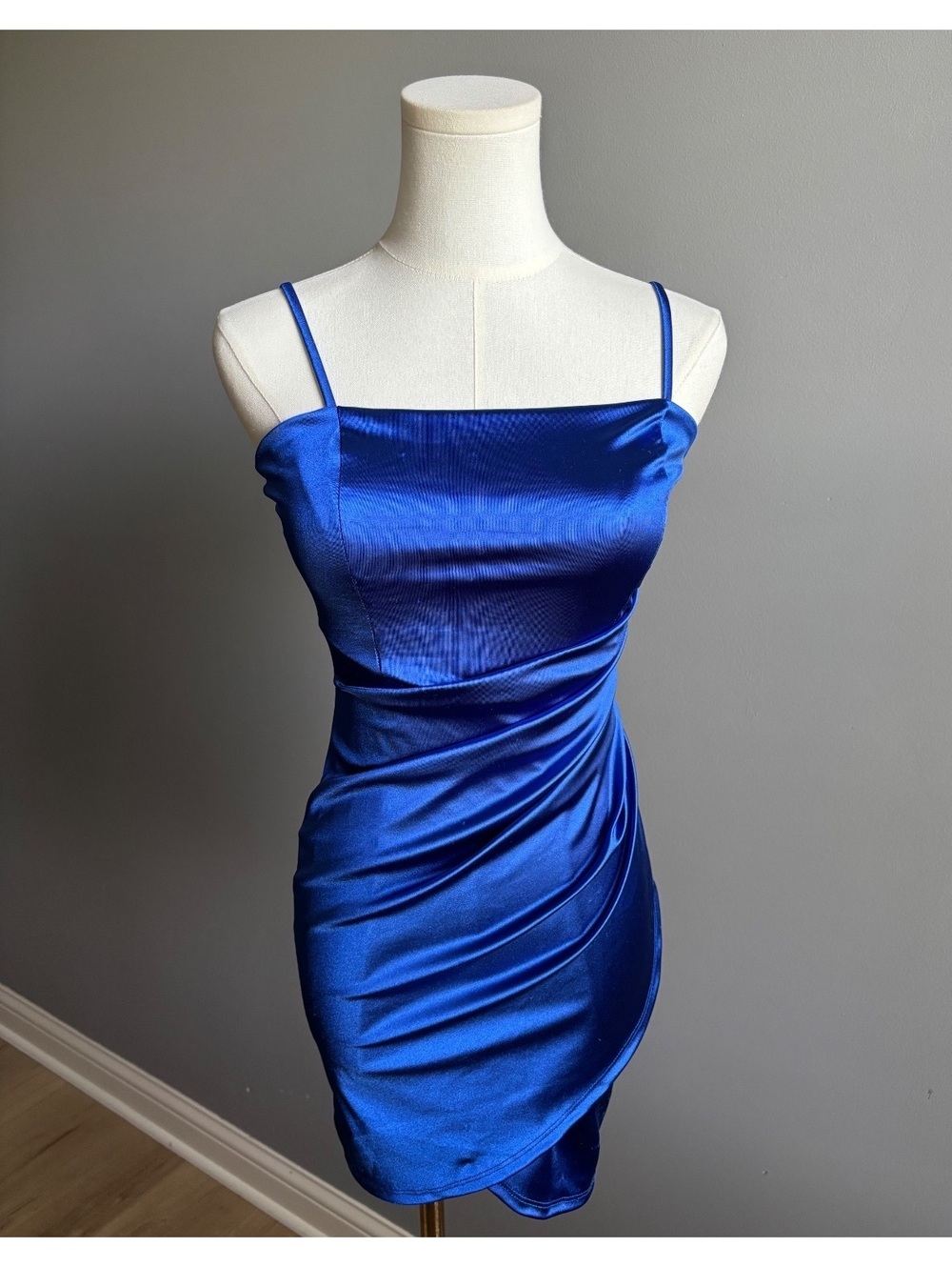 Windsor Royal Blue Satin Mini Dress
